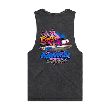 Baby Animal Ski Race Team Men's Stone Wash Tank